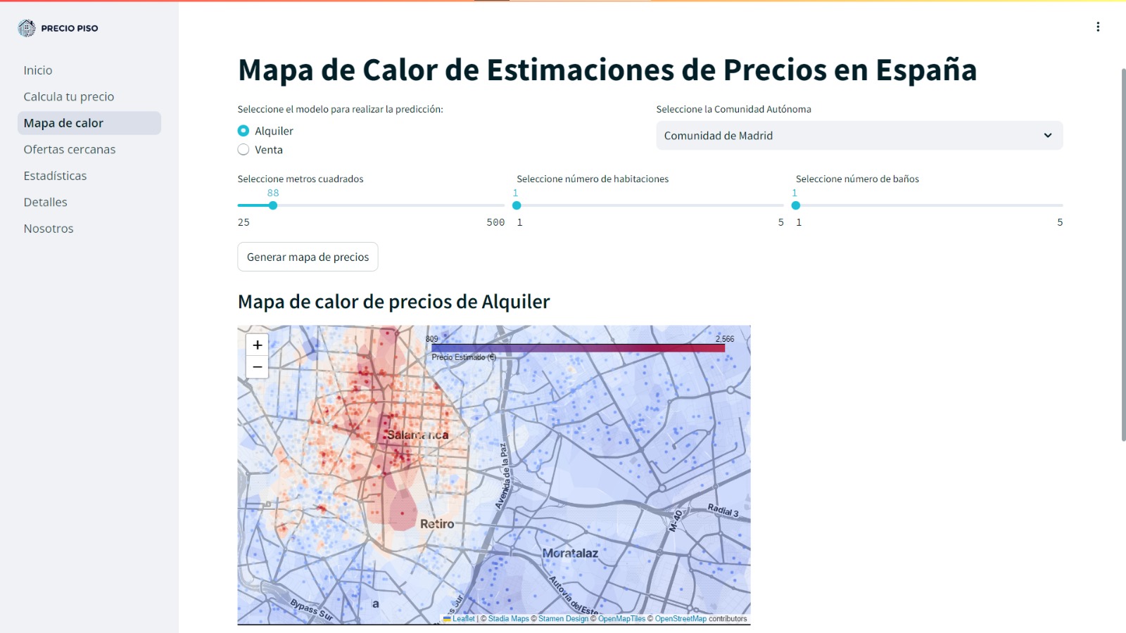 PrecioPiso (Master’s): housing price prediction with POI and Streamlit